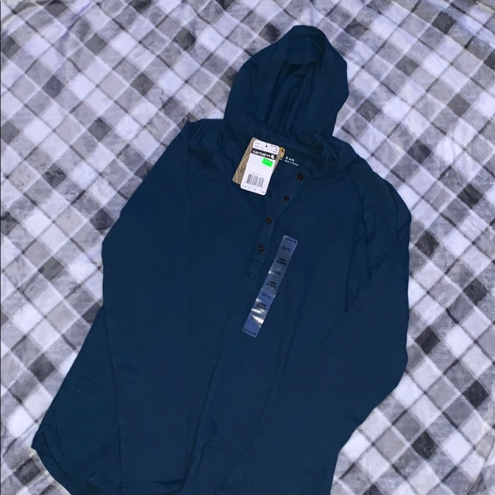 Blue pullover sweatshirt